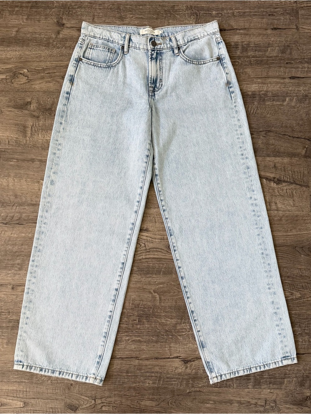 Hidden Womens Alyx Low Slung Baggy Jeans Size 26 Light Wash Wide Leg 90s Y2K - Picture 4 of 14